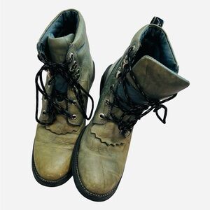 Justin Kiltie boots J flex George Strait edition mottled gray green Sz 8C